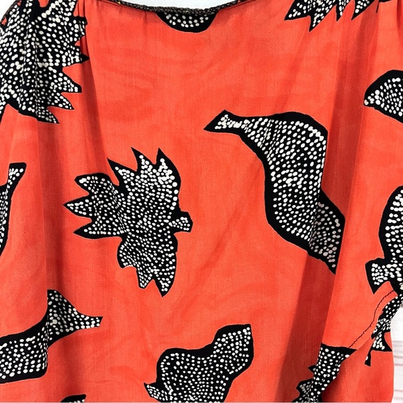 Vintage 90’s Cache Handkerchief Split Hem Flowy Boho Tribal Print Tank Top - Picture 4 of 8